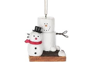 Christmas Ornaments Snowmen Midwest-CBK Original S'Mores Smore Man with Fresh Made Snowman Christmas Tree Ornament