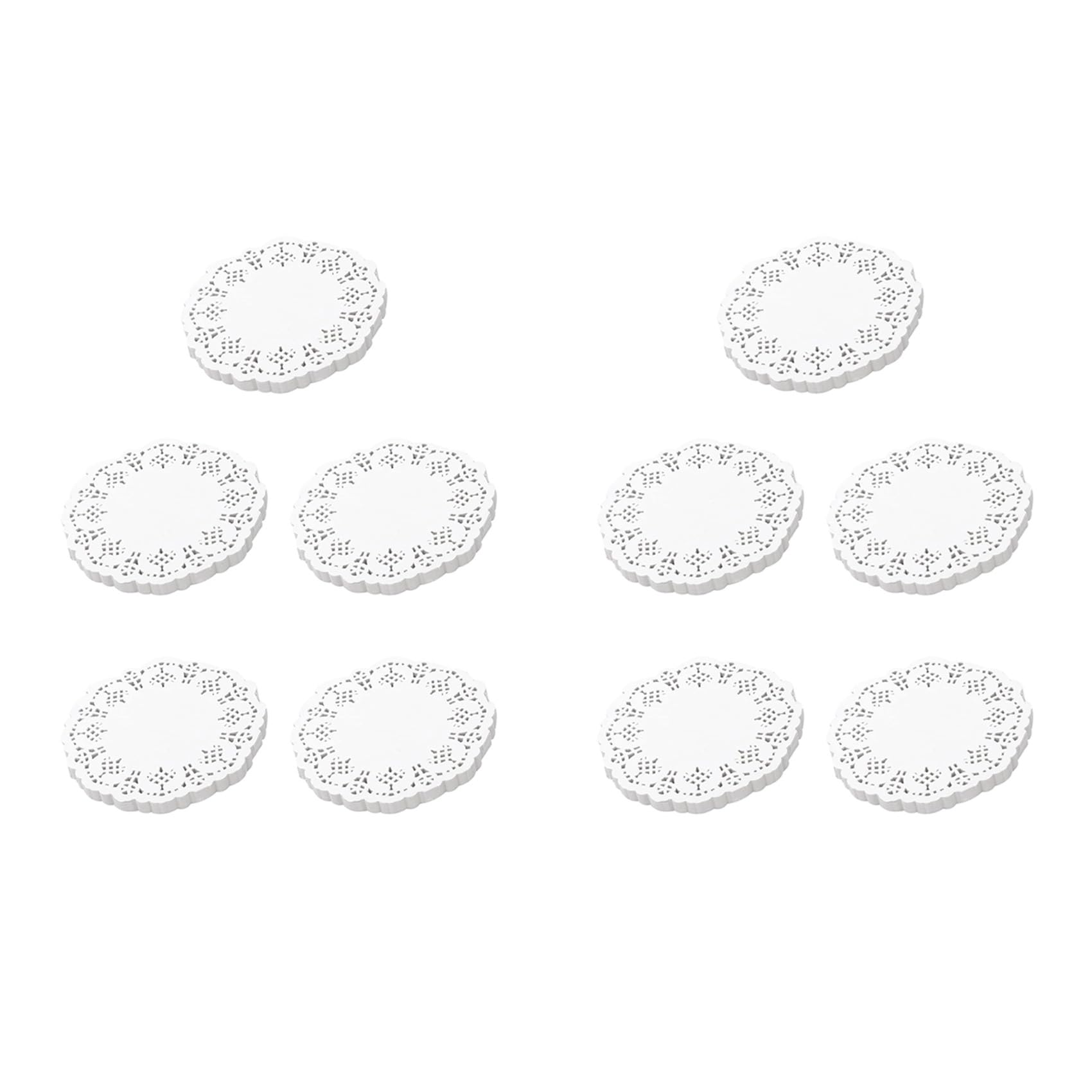 Hndhbfgrt Lace Doilies Paper 1000 Pcs,4.5 Inch Decorative Round Placemats,Liners for Cake,Desserts Baked Treat Tableware Display