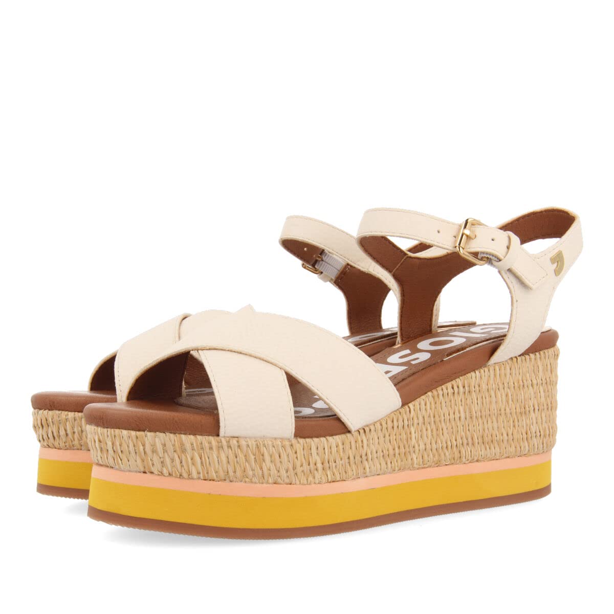 Gioseppo SEGET, Wedge Heels Sandals, Off-White,
