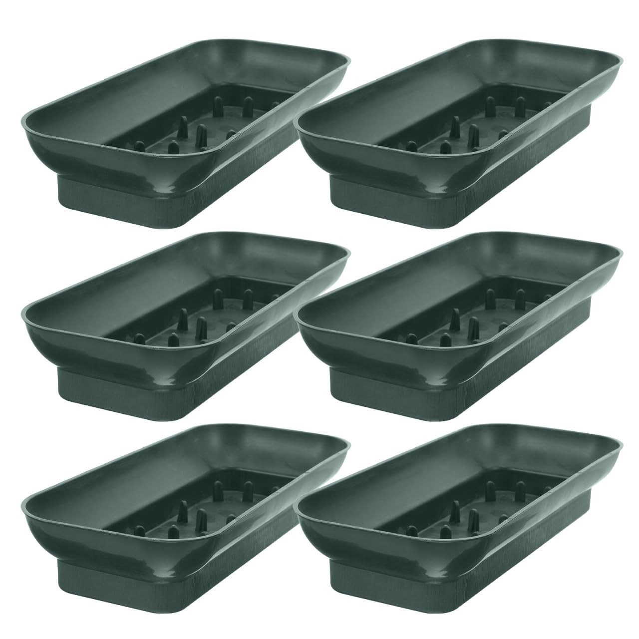 Base de arreglo floral rectangular de plástico con agujas para bodas x6