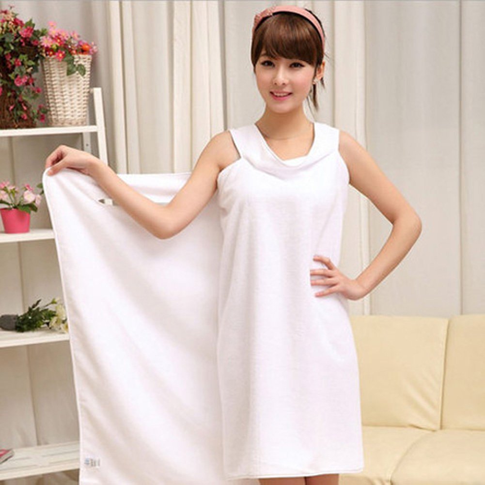 Vroxy Bath Ta Robe Microfiber Convenient Wearable Soft Towel - Women's Lady Magic Bath Soft Wearable Towel (Multi Color, Free Size)