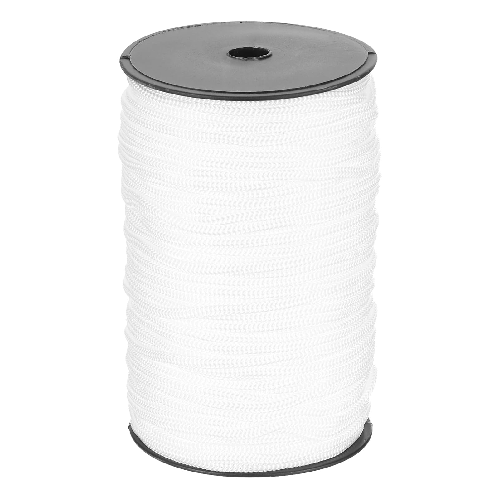 sourcing map 1/4 Inch Polypropylene Rope Braided Ropes, 328ft Nylon Rope Hollow Utility Cord for Clothesline, Camping, Hiking, Outdoor, White
