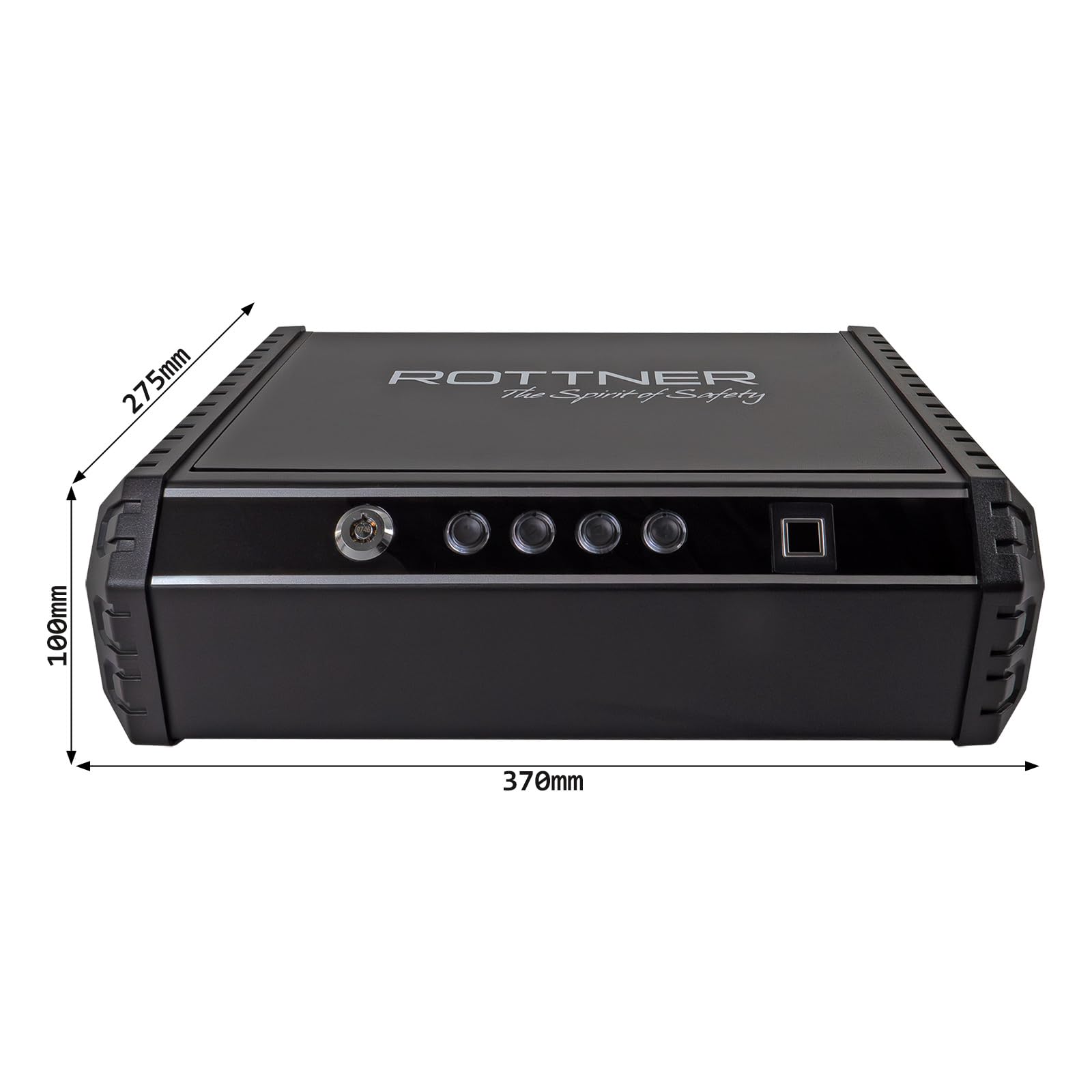 Rottner Pistolenkassette Schutzbox Kevin XL Fingerprintschloss