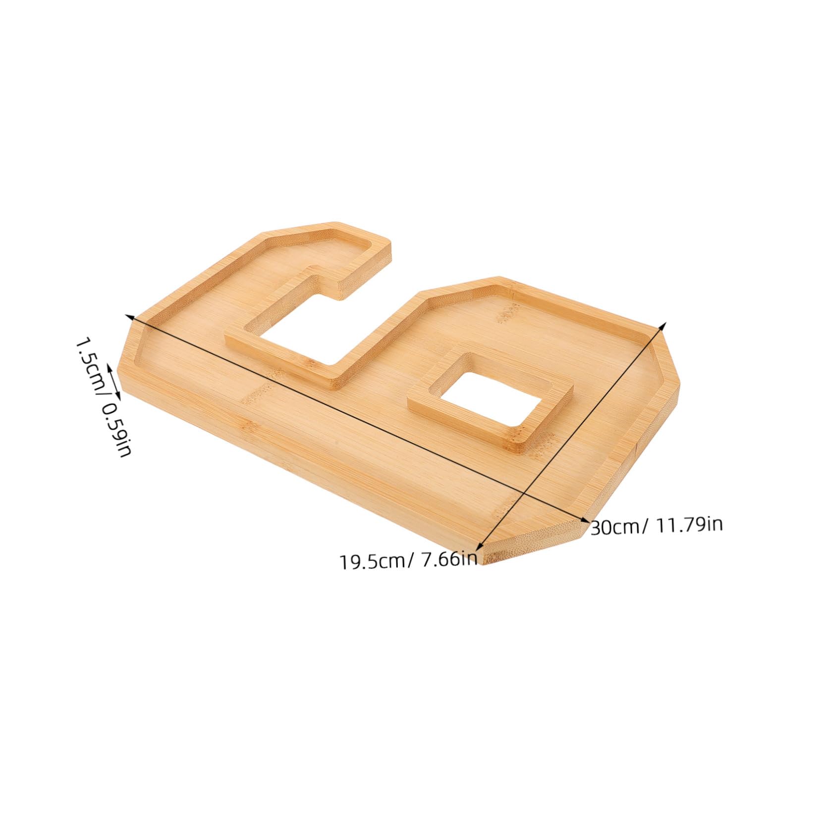 COLLBATH Bandeja para Servir Número 2026 de Madera Resistente Compartimentos Múltiples, Tabla Decorativa para Quesos y Frutas, Adecuado para Fiestas y Reuniones, Juego de 4 Piezas