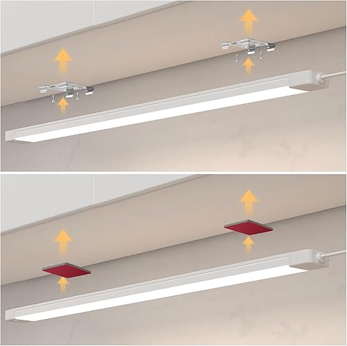 Miniatura 6 de MYPLUS Luces LED bajo gabinete de 16 pulgadas con sensor de movimiento manual, iluminación bajo mostrador 4000K blanco natural, regulable, Plug and