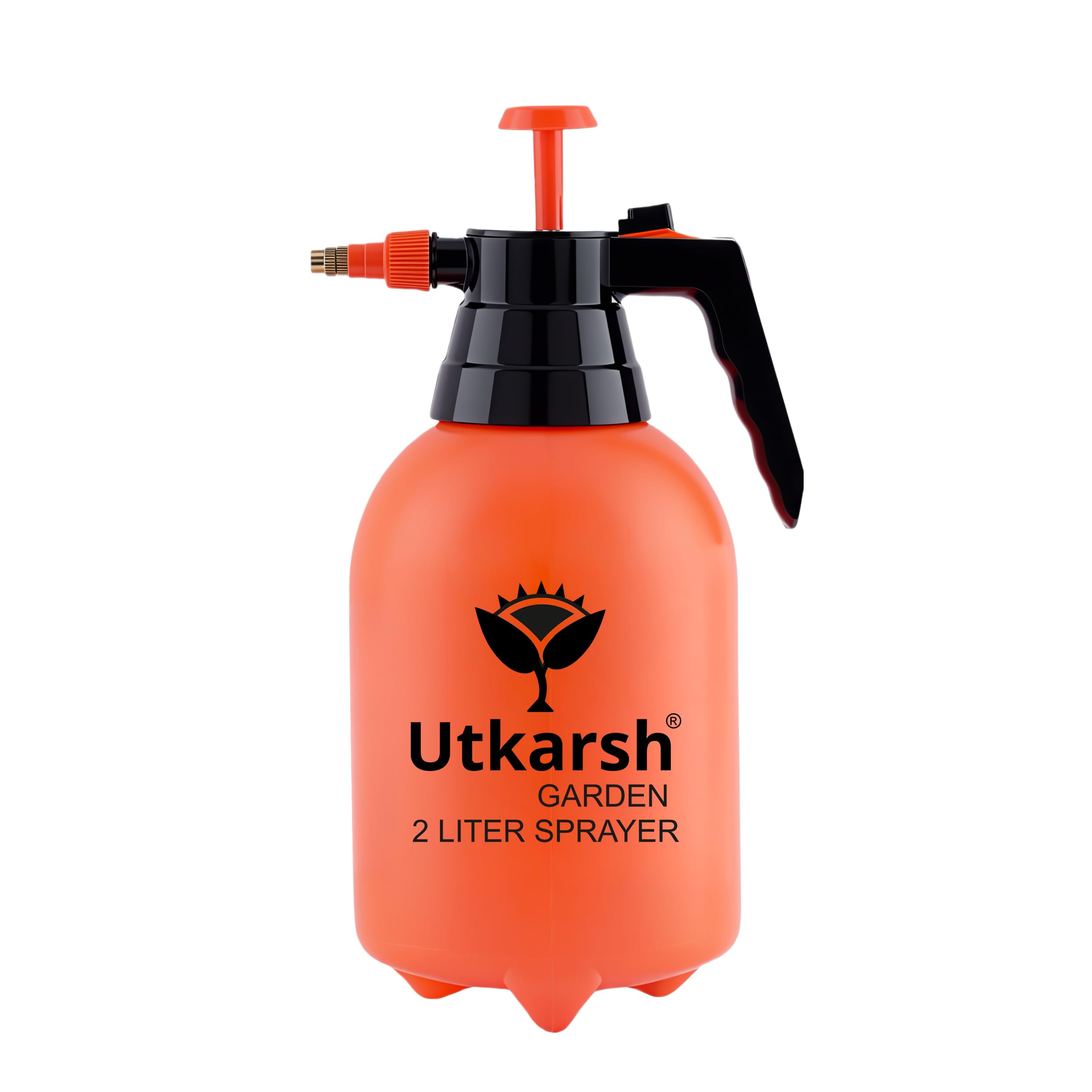 Utkarsh Spray Pump for Plants 2 L - Orange | Garden Sprayer with Adjustable Brass Nozzle | Plastic Water Spray Bottle for Gardening, Car & Bike Wash | Leak-Proof, Easy-Fill Water Sprayer, Pack of 1-image-36
