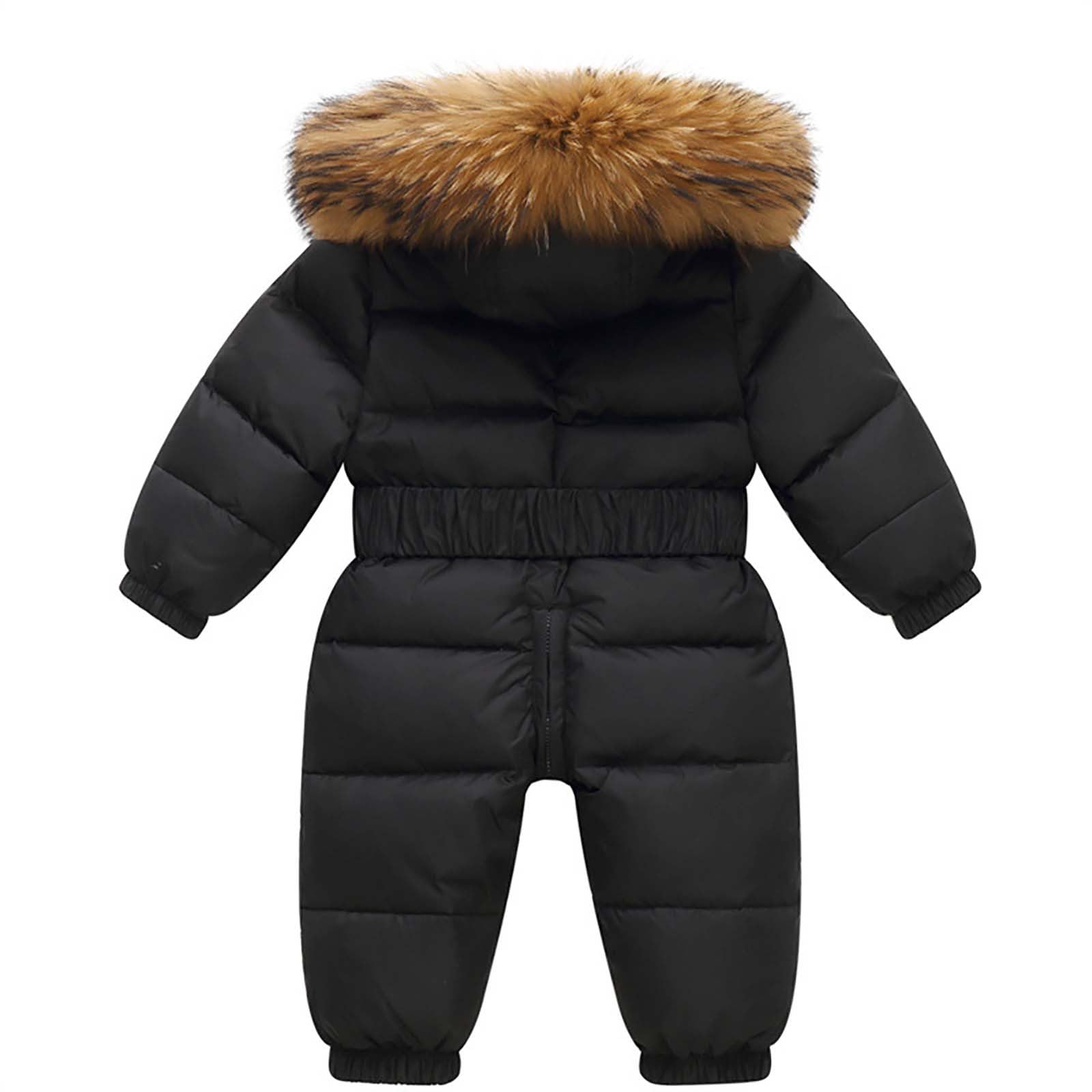 Schneeanzug für Kinder Jungen Winter Kleinkind Schneeanzug Daunenjacken Mantel mit Abnehmbarer Kapuze wasserdichte Skianzüge Thermo Overall Outdoor Kinder Baby Warme Jumpsuits
