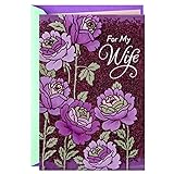 Hallmark Mothers Day Card for Wife (Purple Flowers)