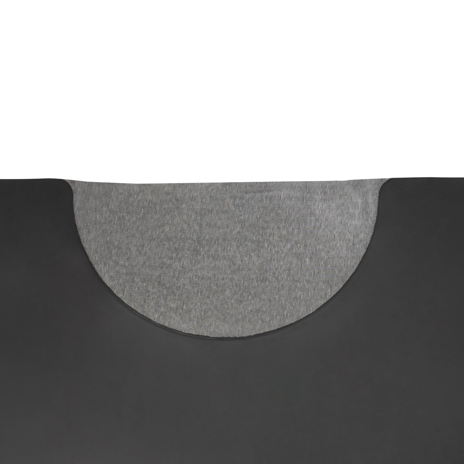 Tapis de coiffeur 90 x 150 cm, demi-cercle antidérapant et imperméable, épaisseur de 18 mm, tapis ergonomique contre les douleurs au dos et aux jambes, pour salon de coiffure, facile à nettoyer (noir)