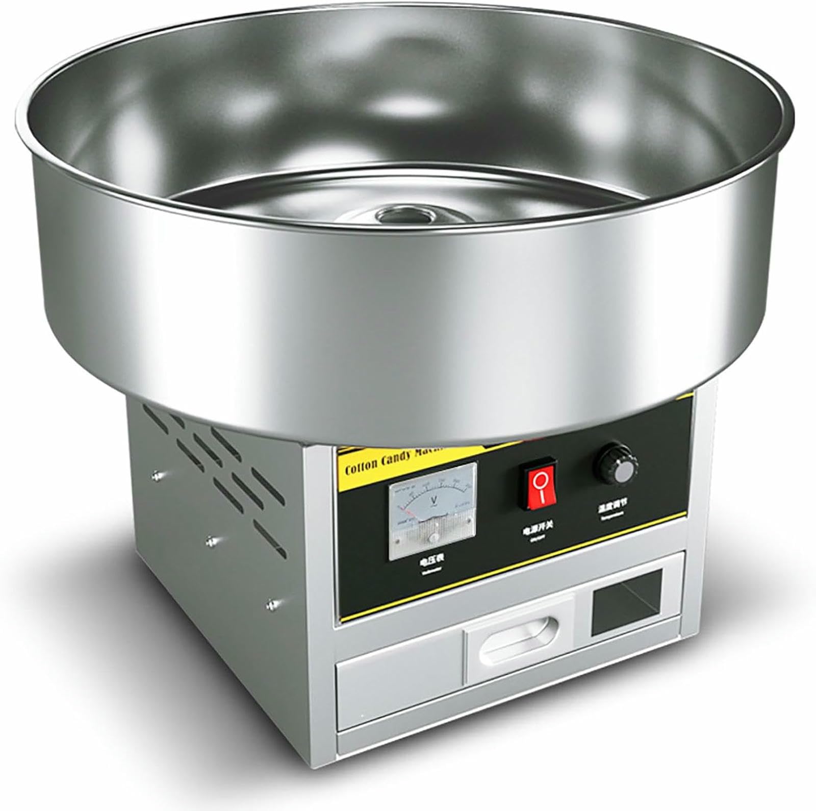 Máquina Comercial de algodón de azúcar, máquina eléctrica para Hacer algodón de azúcar, máquina de algodón de azúcar para Fiestas de cumpleaños al Aire Libre. (Stainlesssteeltype)