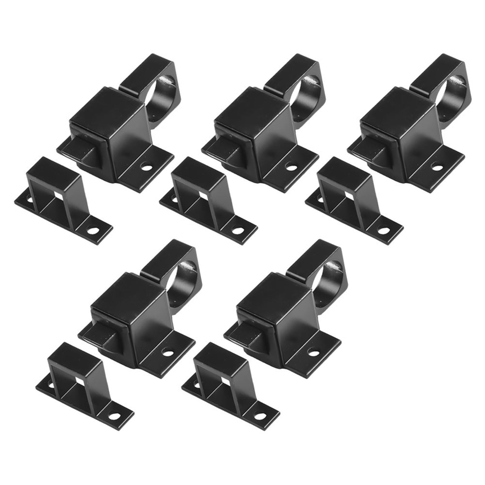 Spring Latch 5PCS Automatic Door Latch Bolt Security Window Door Spring Bounce Lock Aluminum Alloy Anti-Theft Gate Automatic Latch Lock(Black)