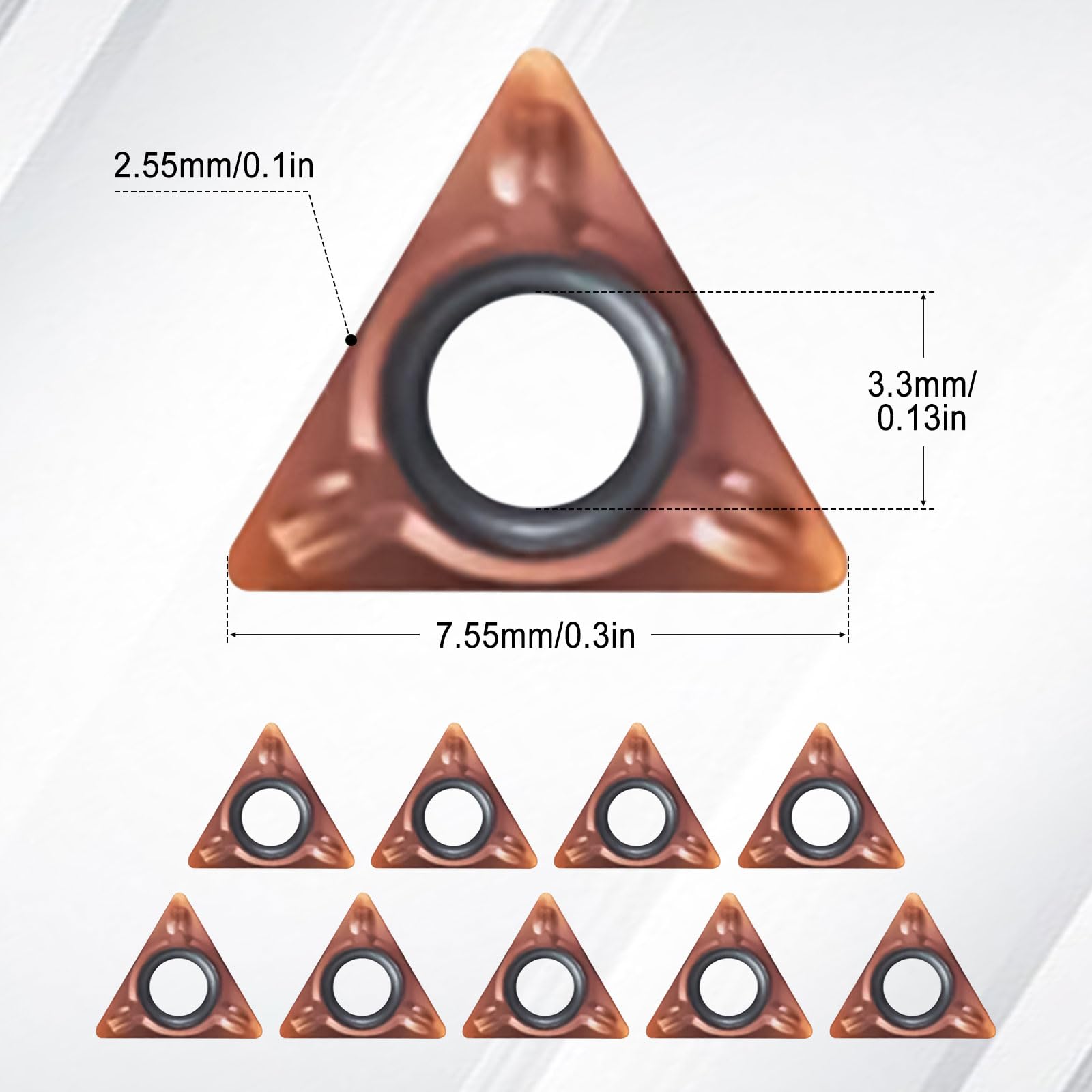 10PCS C Hoek Carbide Inserts voor Effectieve Metaal Afkanten en