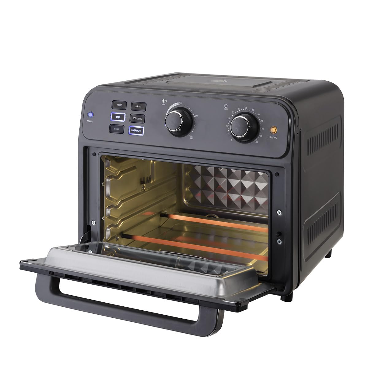 Bimar B220 Friggitrice ad aria, Fornetto elettrico cottura Air Fry, Forno elettrico Prontoforno ventilato 22 litri, Potenza 1800 W, Temperatura max 220°C, 5 programmi di cottura, Frittura senza olio