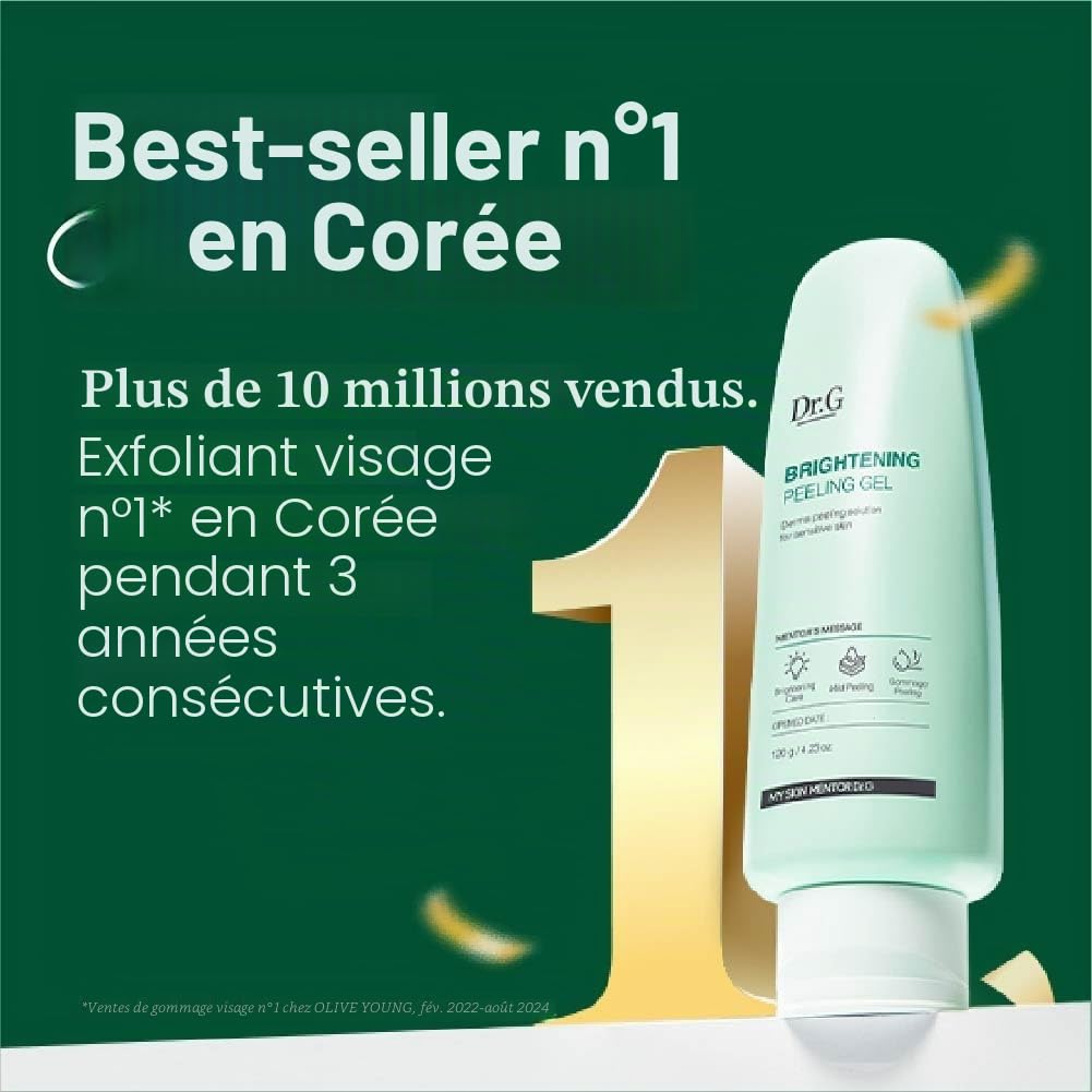 Dr.G Soin exfoliant doux sans irritation de la peau.