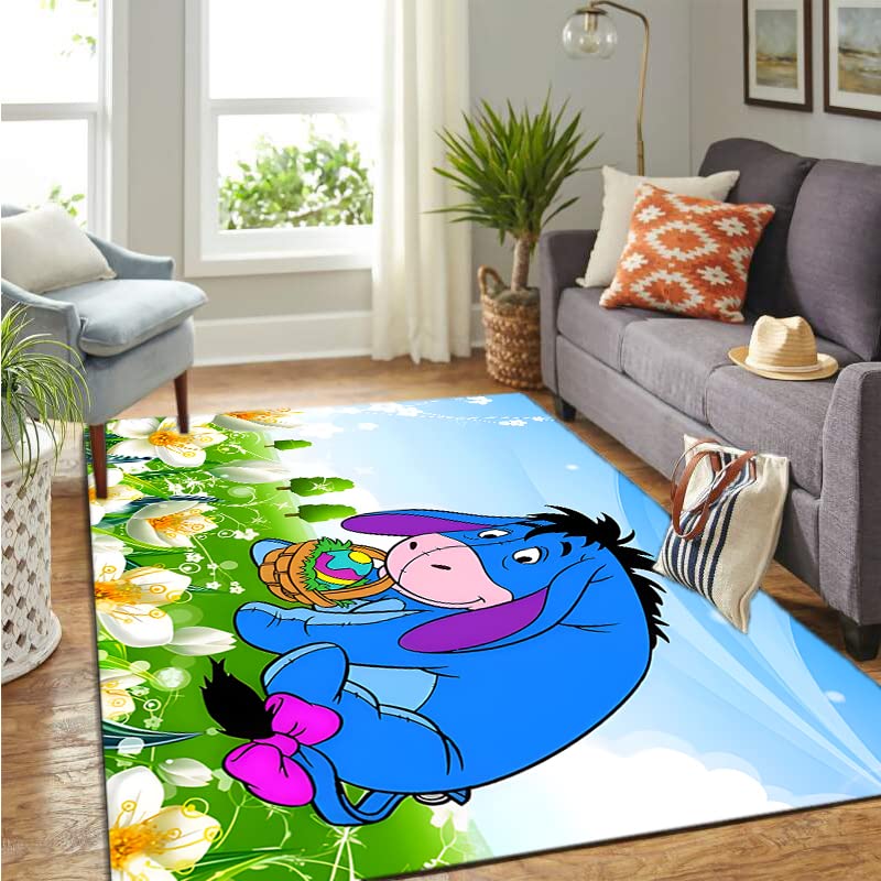 AllenadaBedroom Carpet, 3D Printingdonkey Eeyore Optical Doormat Modern Living Room Kids Room Bedroom Floor Mats(V4935) 100X160Cm