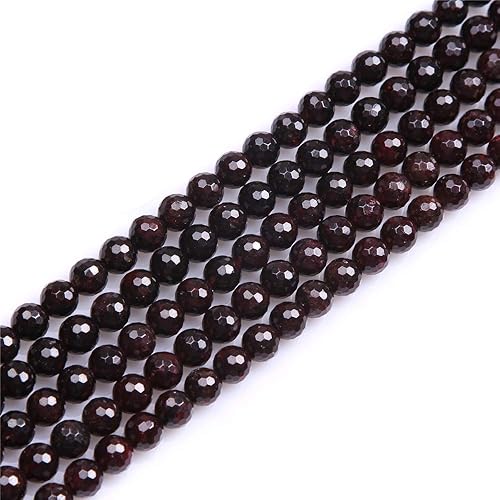 Miniatura 11 de JOE FOREMAN Cuentas de granate para hacer joyas, piedras preciosas naturales, semipreciosas, 0.472 in, redondas, esmeriladas, mate, envejecidas, 15