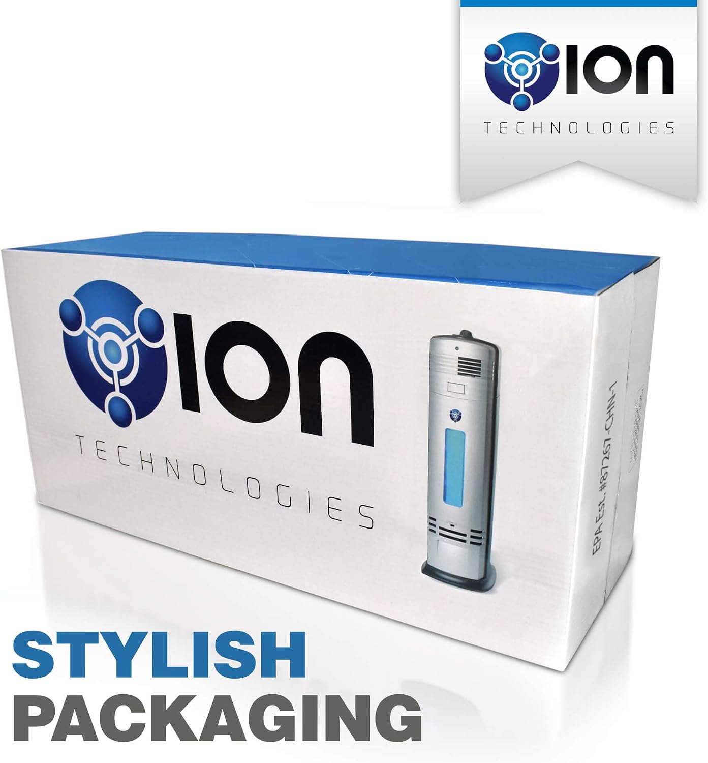 OION Technologies S-3000 Permanent Filter Ionic Air Purifier Pro Ionizer with UV-C Sanitizer, New (Silver)