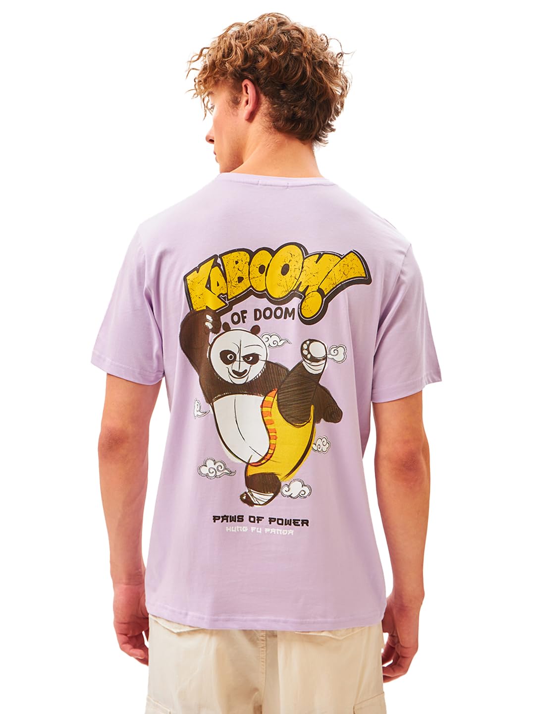 Bewakoof Official Kung Fu Panda Merchandise Men's Graphic Printed Regular  Fit Half Sleeve Round Neck Cotton T-Shirt