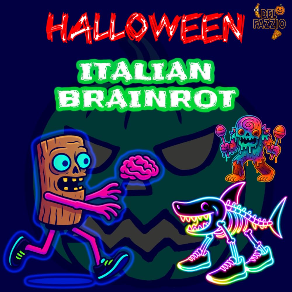 Italian Brainrot Halloween Coloring Book | Funny Meme Coloring Pages with Spooky, Creepy & Goofy Monsters: Scary and Silly Coloring Pages Inspired by ... | Relax, Laugh and Enjoy Absurd Halloween Fun