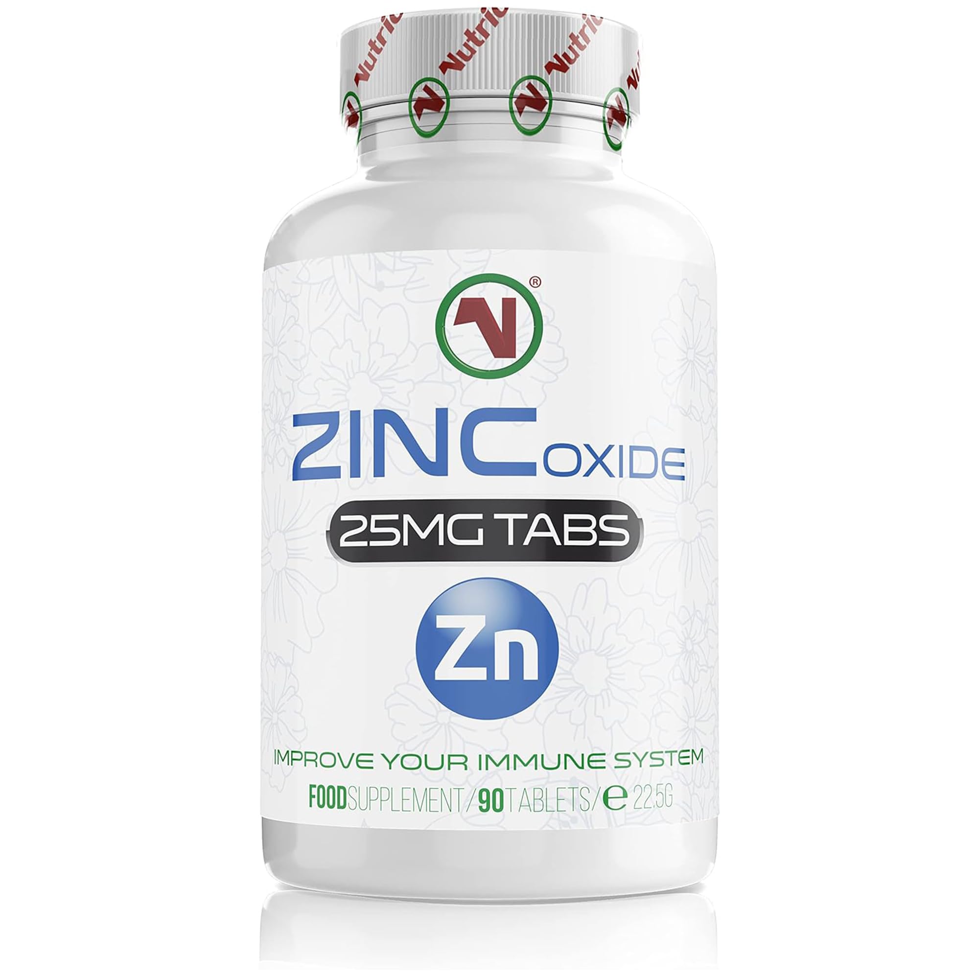 Zinc Tablets 25mg | Mega Strength | Boost Immune System and Protect Cells of Hair, Nails or Bones | Suitable for Vegans (25mg Zinc Oxide x 90)