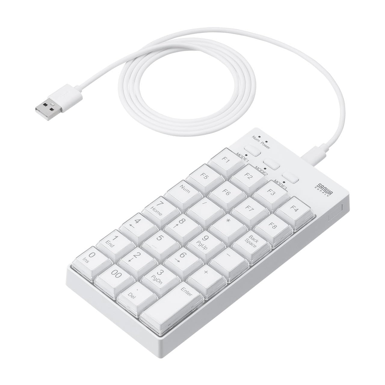 テンキー ホワイト ブラック マクロキー付き Amazon | サンワダイレクト プログラマブルテンキー マクロキーボード