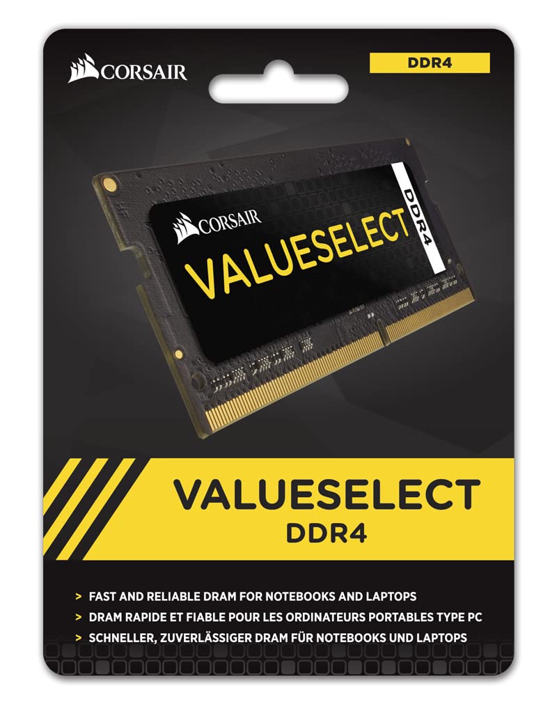 Corsair Value Select SODIMM 16GB (2x8GB) DDR4 2133MHz C15 Memoria per Laptop/Notebook, Nero