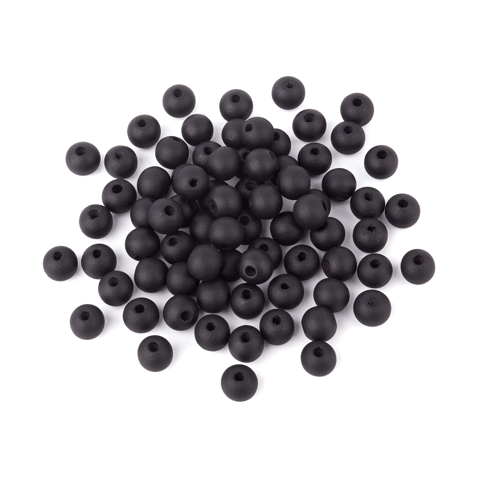 NIANAN Lot De 500 Perles En Bois Naturel à Grand Trou 11 X 12 Mm