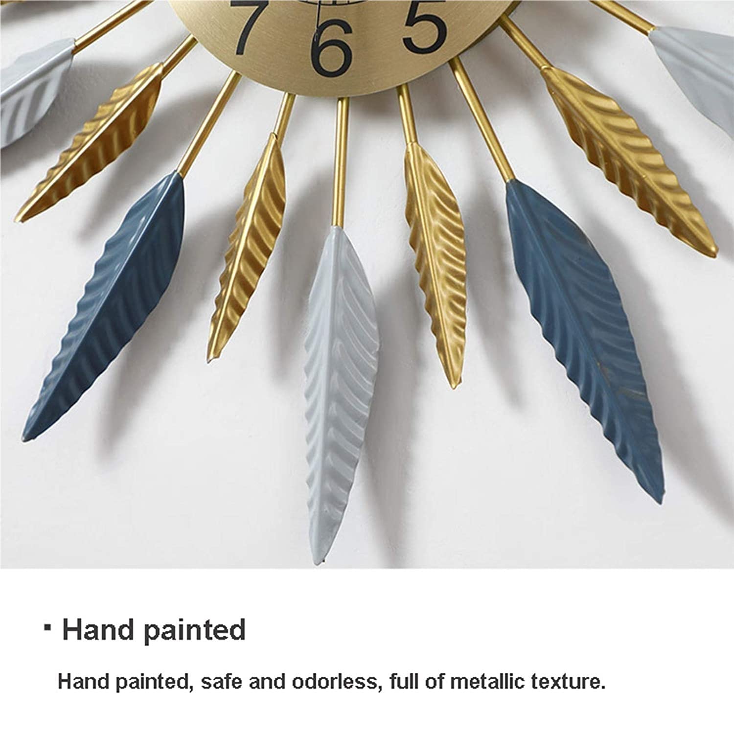 Orologi da Parete Reloj De Pared De Metal De Mediados De Siglo, Reloj De Decoración Creativa, Relojes De Cuarzo sin Tictac para Sala De estar, Dormitorio, Oficina Orologi da Parete Moderno