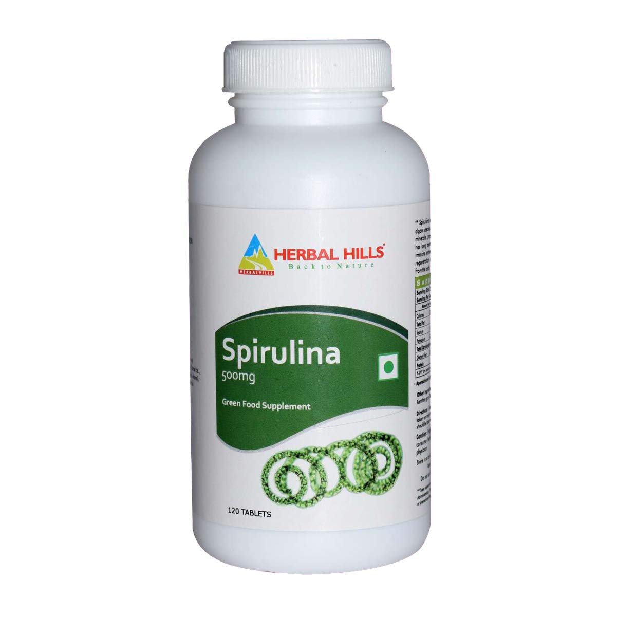 Herbal Hills Spirulina Tablets (120 Count Pack of 1) Amazon.in Health & Personal Care