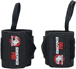 Munhequeira de Musculação, Suporte Para Treino Pesado – Proteção Anti-Lesão e Reabilitação, Crossfit, Academia, Powerlifting, Fitness, Material Resistente 7 Camadas de Costura O PAR