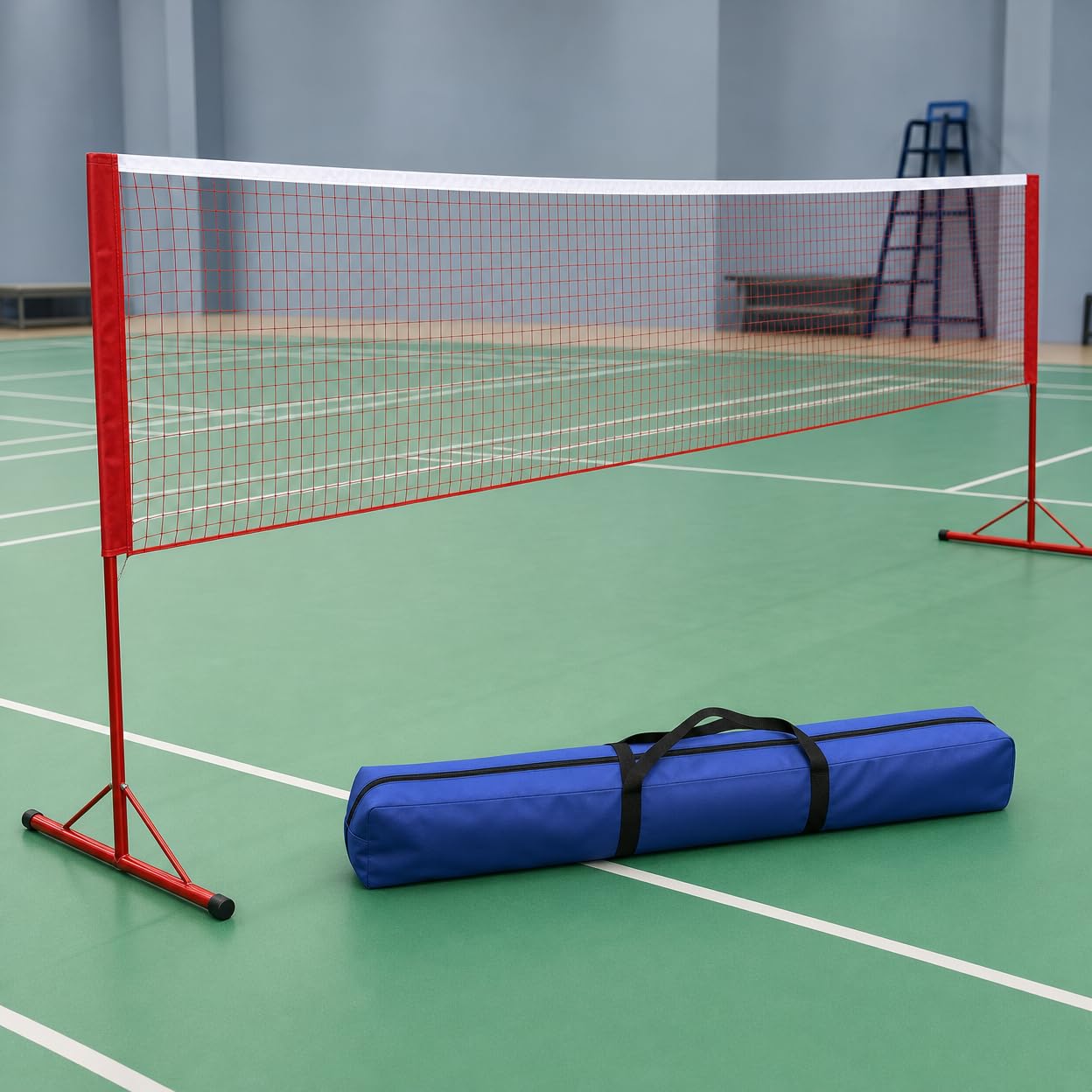 Portable Badminton Net Standard Mesh for Indoor Outdoor Home Use Competition Training 2.5x2.5 Mesh Four-Sided Steel Wire-image-14