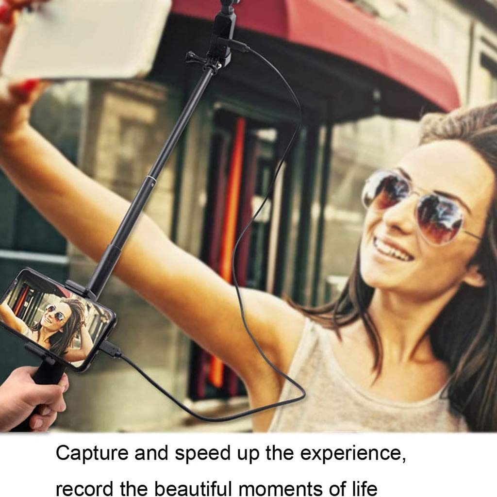 Treppiede con Piedini per Selfie, treppiede Estensibile, Supporto per Telefono, Robusto, Pieghevole in Alluminio, Leggero.