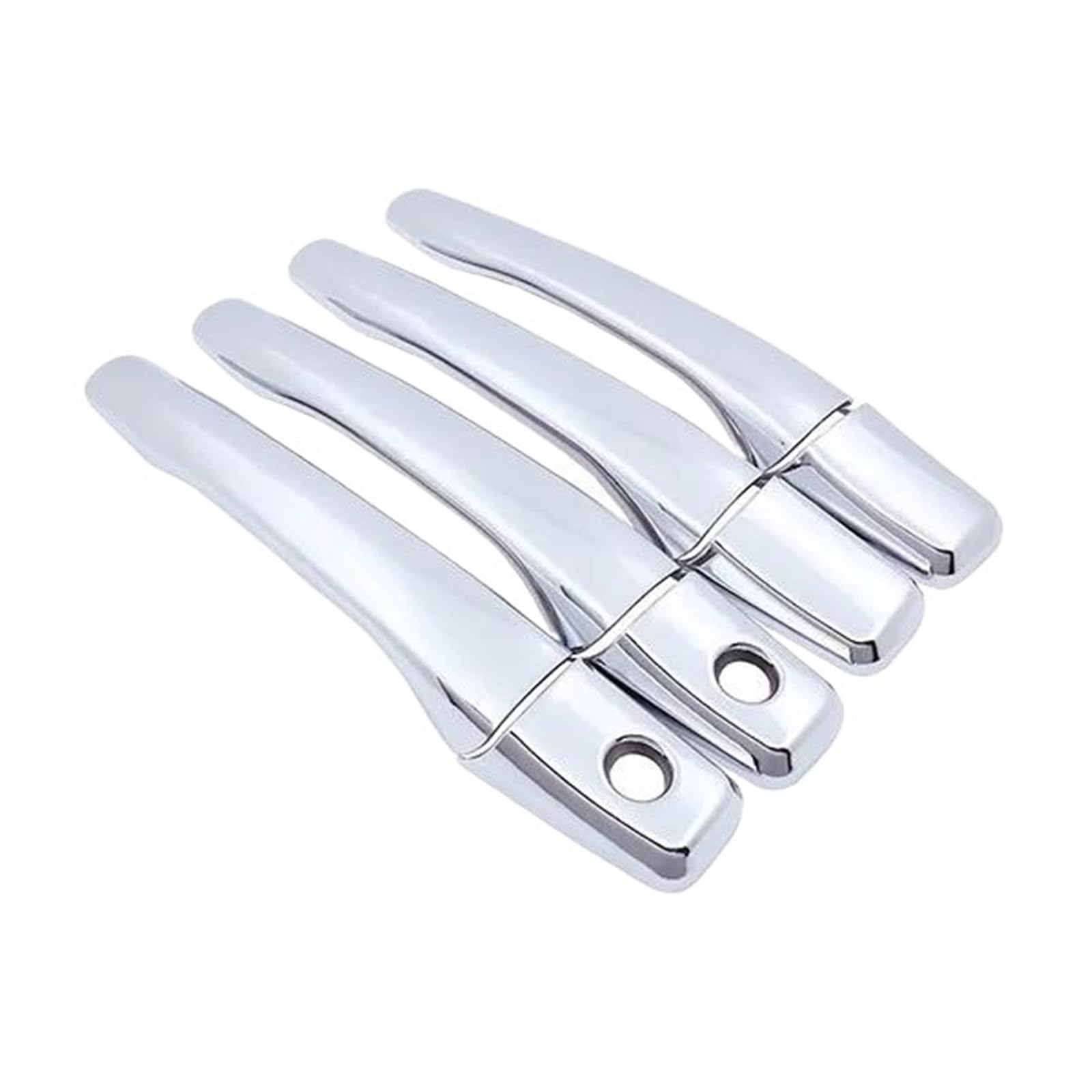 Lzbzhb 4Handle 2 Keyholes Car Exterior Outsidedoor Handle For For 380 Db Series 2005 2006 2007 2008 Chrome For Smart Door Handle Cover Car Exterior Stickers(4Handle 2 Keyholes)