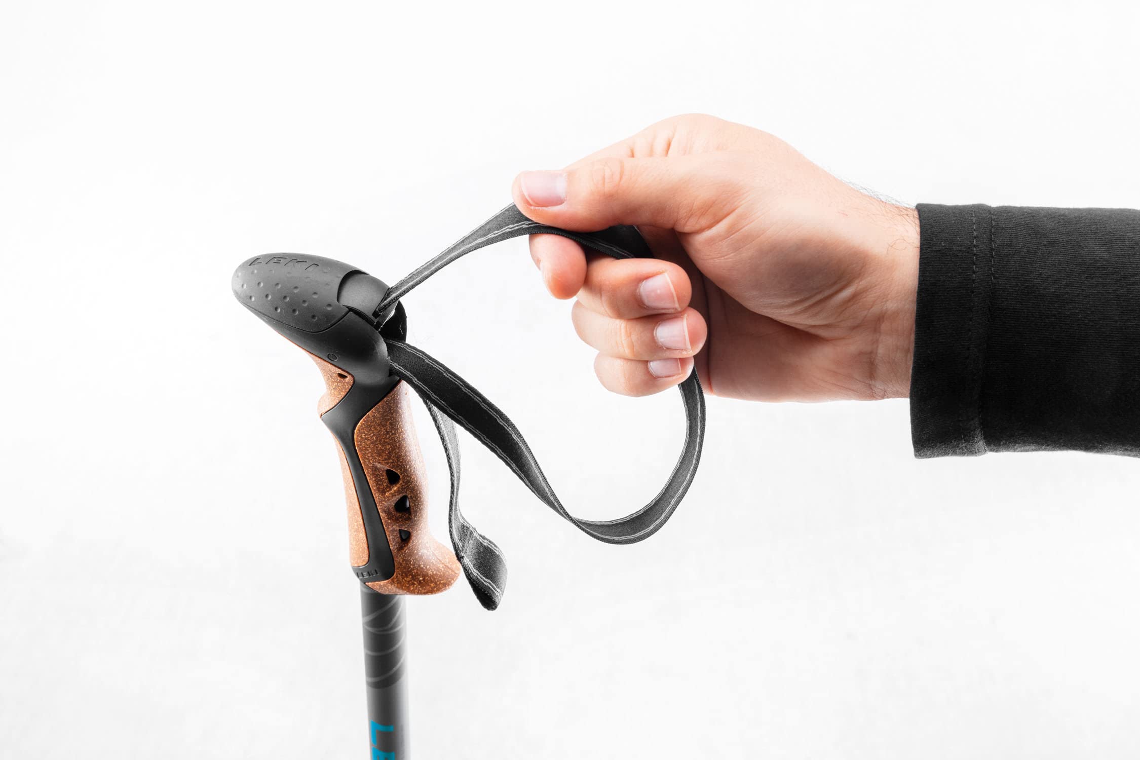 LEKI Khumbu Lite AS Aluminum Adjustable Lightweight Walking Poles for Trekking & Hiking - Black-Anthracite - 100-135 cm