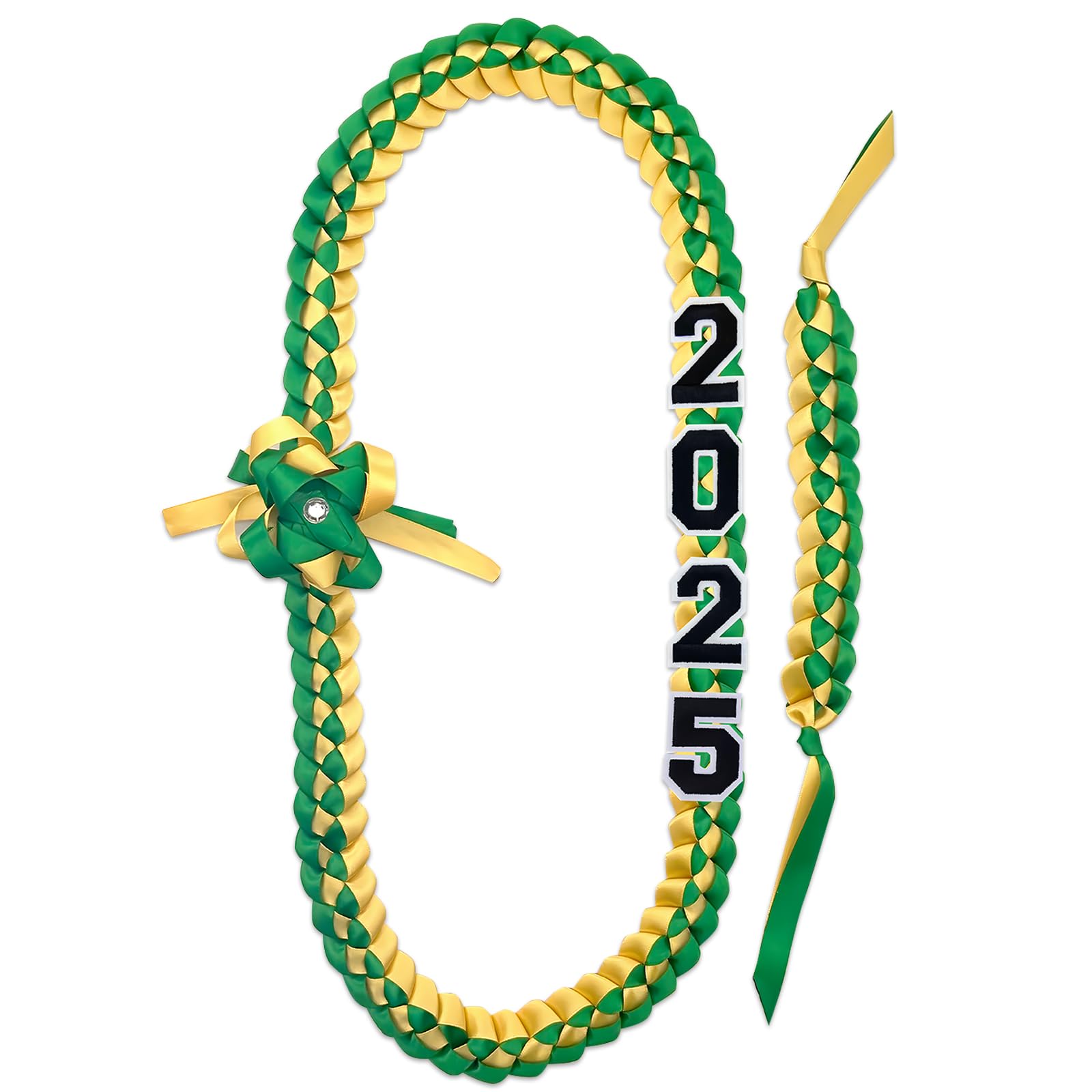 qiyeyeye Graduation Leis Class of 2026 Double Braided Ribbon Necklace with Honor Cord for Handmade DIY Bow Set Grad Accessories Congrats High School