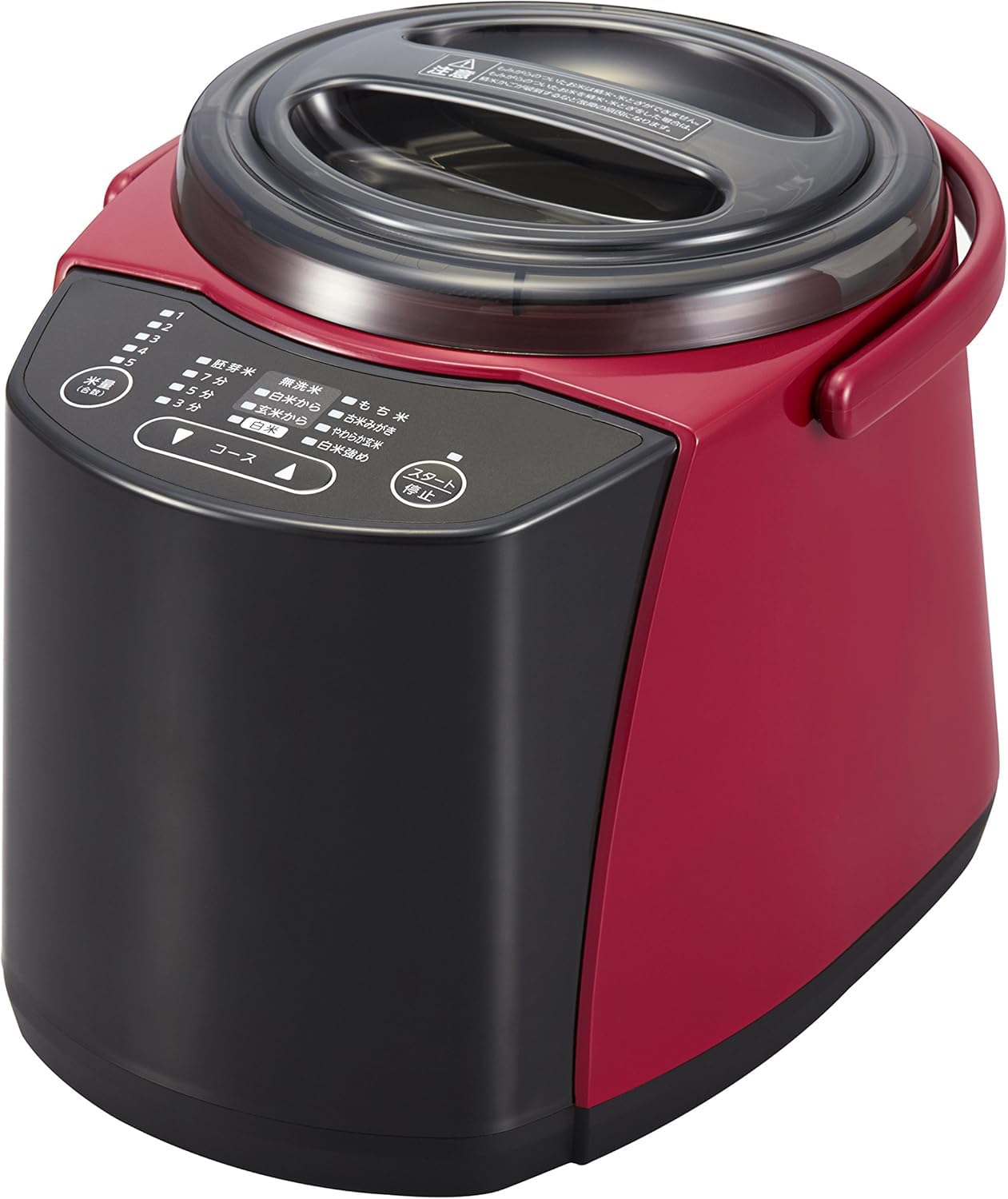 Amazon | 精米機 家庭用 変速かくはん式 無洗米 レッド | ノーブランド