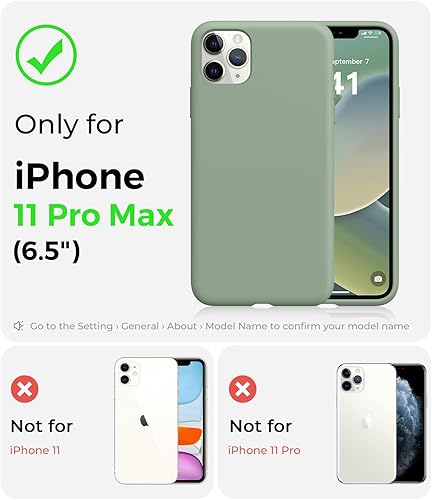 Miniatura 3 de Funda AOTESIER para iPhone 11 Pro Max, funda protectora de silicona a prueba de golpes con agarre cómodo, ajuste delgado para iPhone 11 Pro Max de