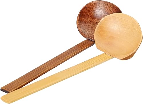 Cuchara de olla caliente, cuchara de cocina, cuchara de sopa, cuchara de mango largo, cucharón de sopa de madera, cucharón de restaurante, cuchara