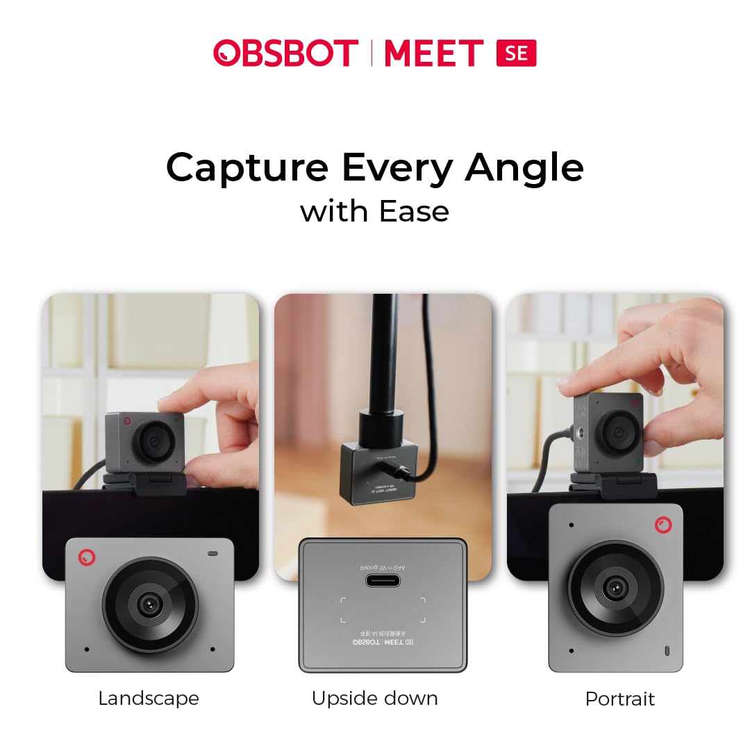 OBSBOT Meet SE 1080P 100FPS AI Webcam for PC & Laptop | AI Framing