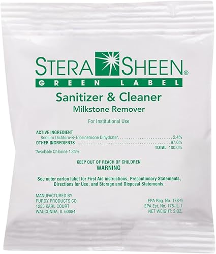 Caja de 1002oz Bote desinfectante Purdy Stera-Sheen de etiqueta verde. Paquete desinfectante (Productos Purdy) SSG1002