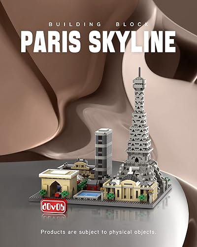 Miniatura 2 de dOvOb Architecture Paris Skyline Juego de Construcción de Micro Mini Bloques, 2324 Piezas de Ladrillos, Kit de Modelo de Colección de Rompecabezas