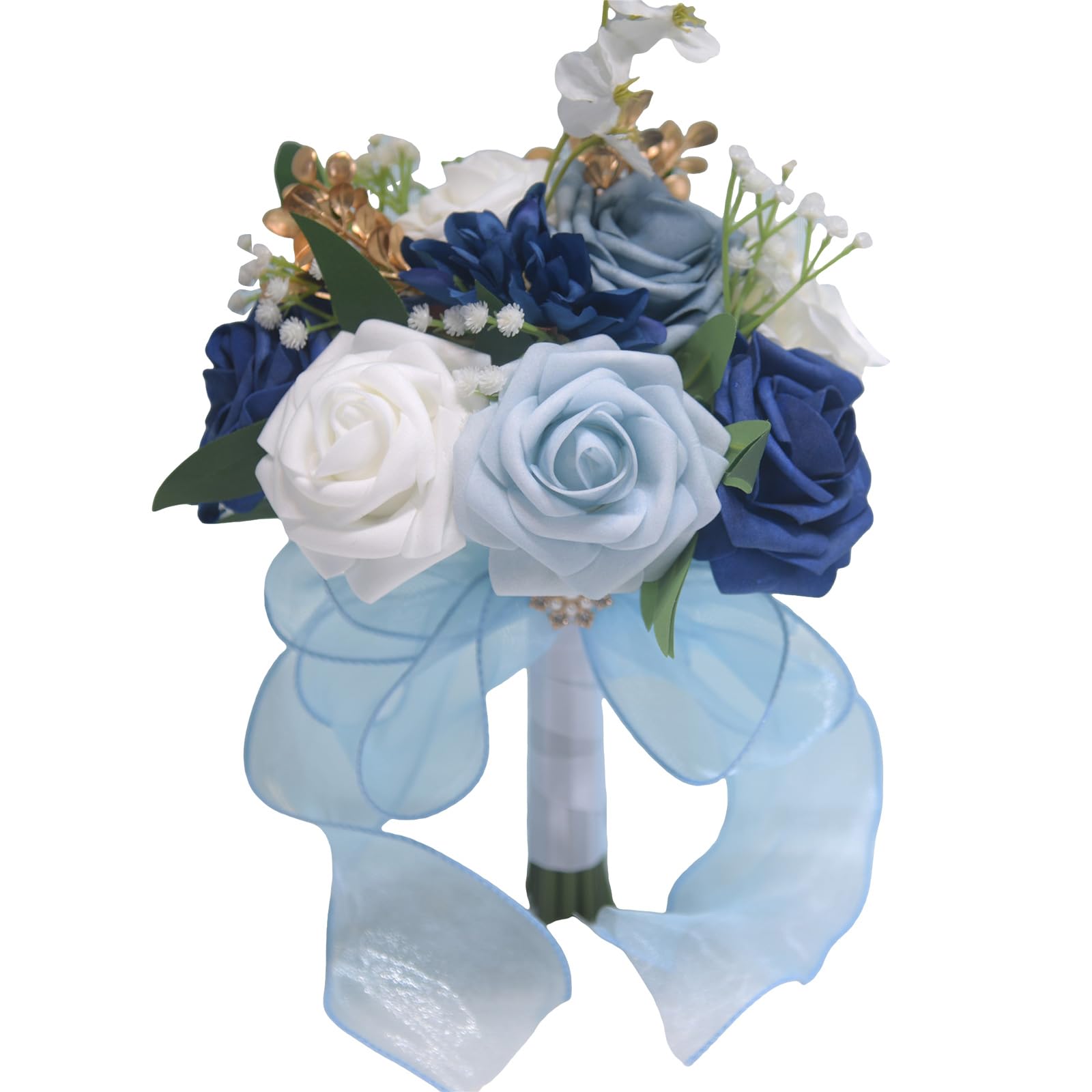 JSGHGDF Realistic Multicolor Rose Bouquets Romantics Bridesmaids Flower Arrangement for Photo Decoration Outdoor Wedding Bouquets