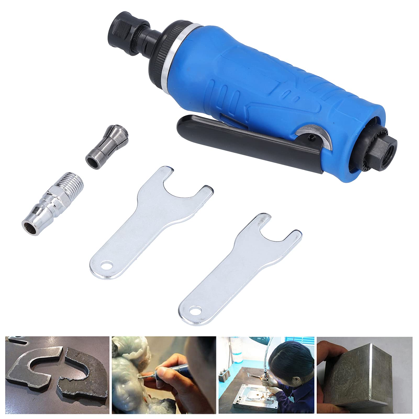 Lybunair Pneumatic Grinder Direct Grinding Zinc Alloy Right Angle Type Shock Absorbing Industrial Air Die Grinder