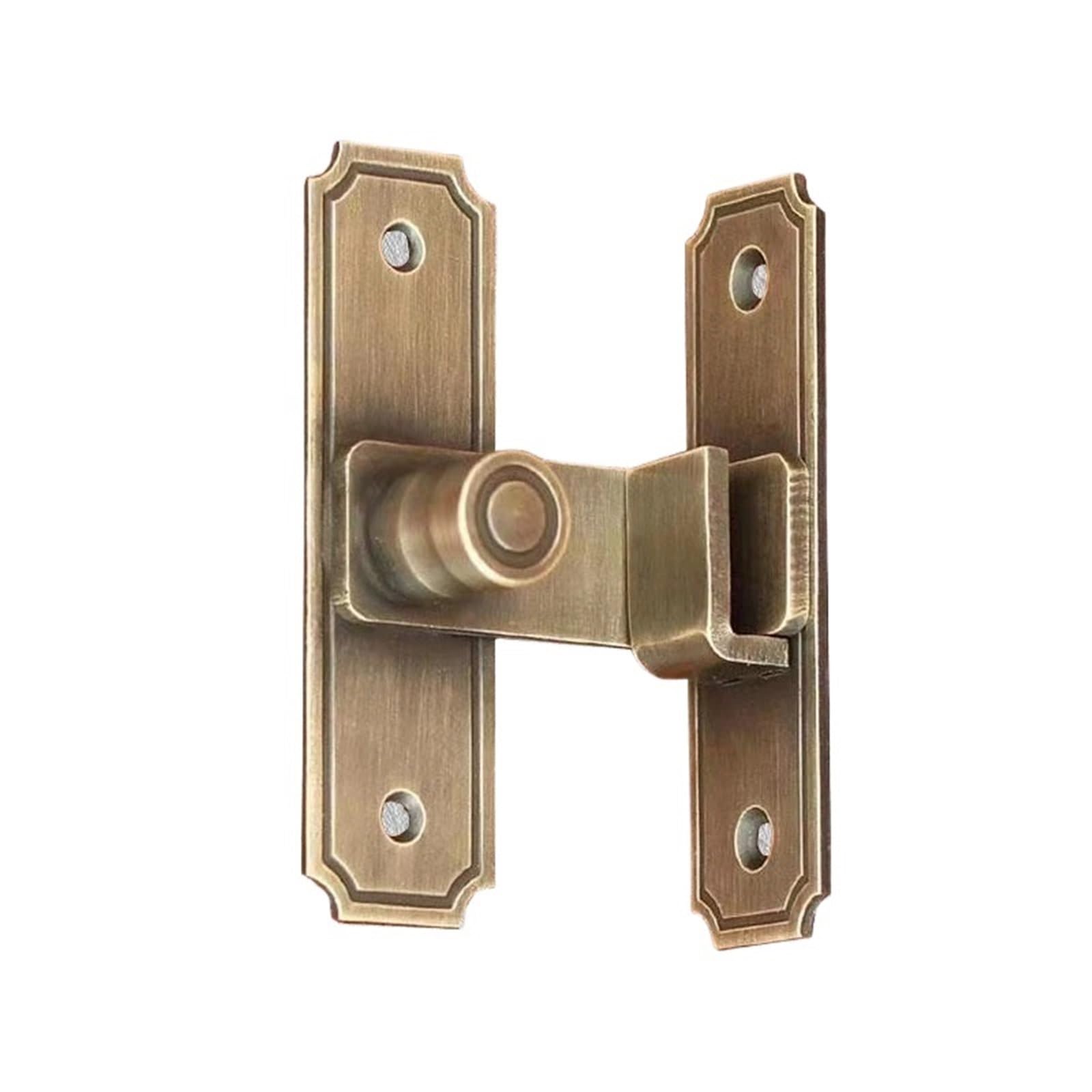 Door Bolt Lock Guard Latch 90 Degree Brass Toggle Barn Gate Wine Cabinet Window Multicolor(Brown)