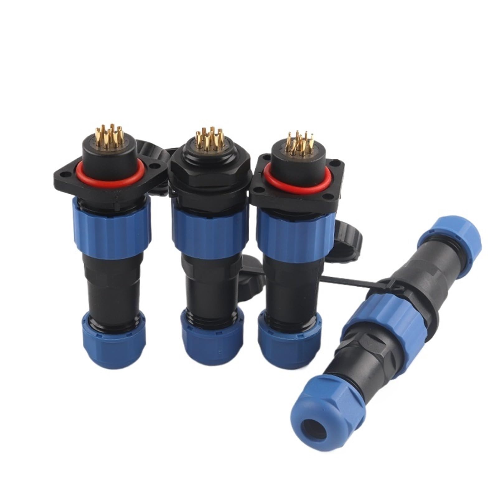 Conector Impermeable Soldado SP16 IP68 de 2-9 Pines, Montaje en Panel Equipo eléctrico, Enchufe Macho Hembra for Cable 6-8mm