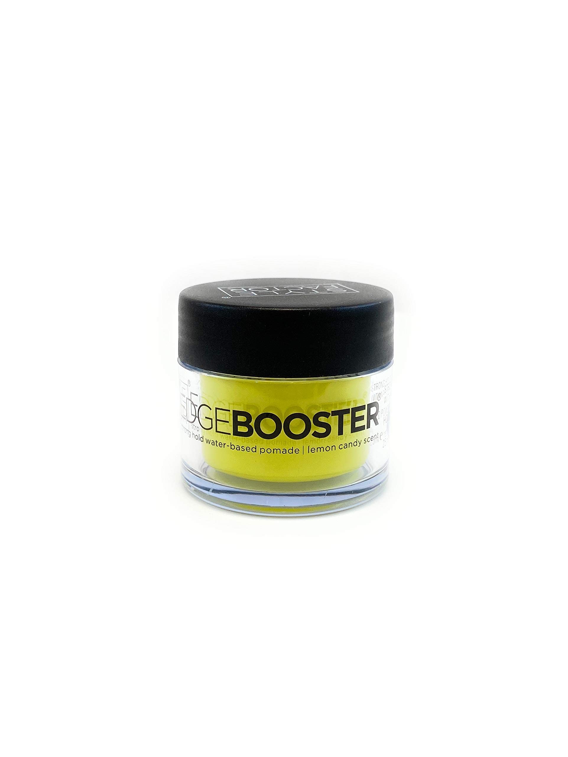 Edge Booster Style Factor Strong Hold Water Base Pomade- Excellent for Taming & Braiding Hair (Lemon Candy, 25ml)