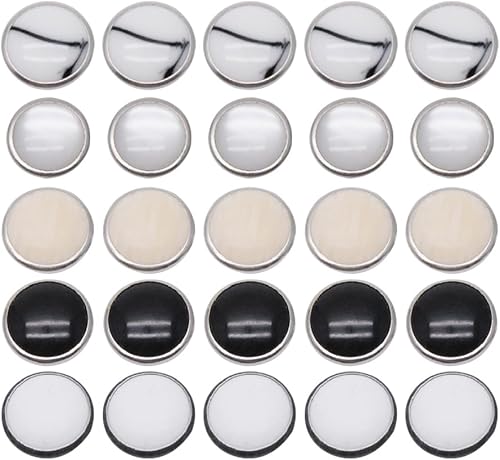 Supvox Kit de 50 piezas de cierre a presión, anillos clásicos de diamantes de imitación para camisa occidental ropa popper tachuelas (color