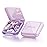 DUBSTAR Pill Case,Small Pill Box - Waterproof Portable Daily Small Pill Case for Purses Pocket Compact Travel Medicine Holder for Vitamins,Fish Oils,Supplements (4-Compartments, Purple)