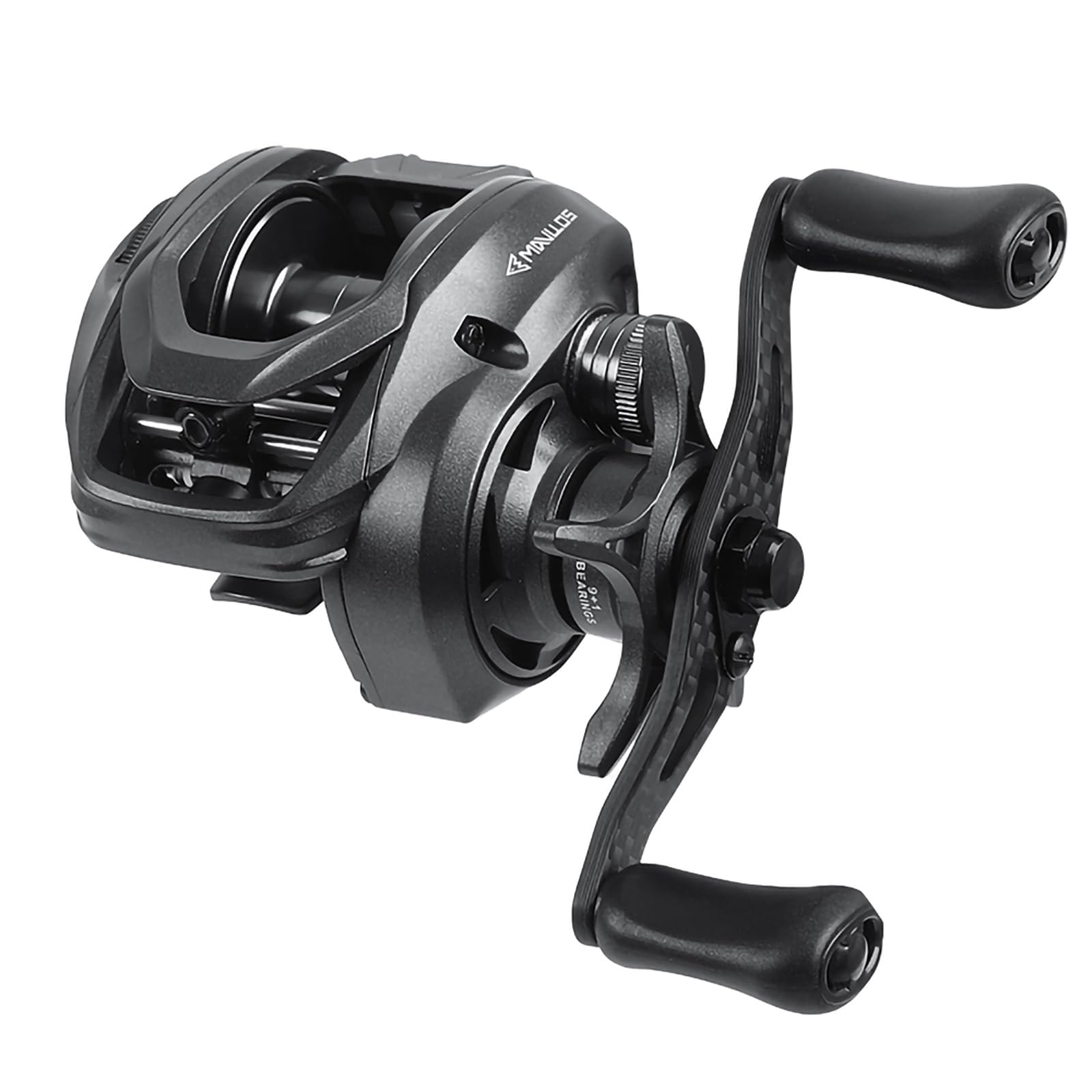 Mavllos BFS Baitcasting Reel, Ultralight 5oz Carbon Frame, Shallow Spool Finesse Baitcaster, Magnetic Brake System, Ratio 7.1:1,9+1 Stainless Steel Bearings,Left Handle Reel for Bass Trout Fishing : Sports & Outdoors