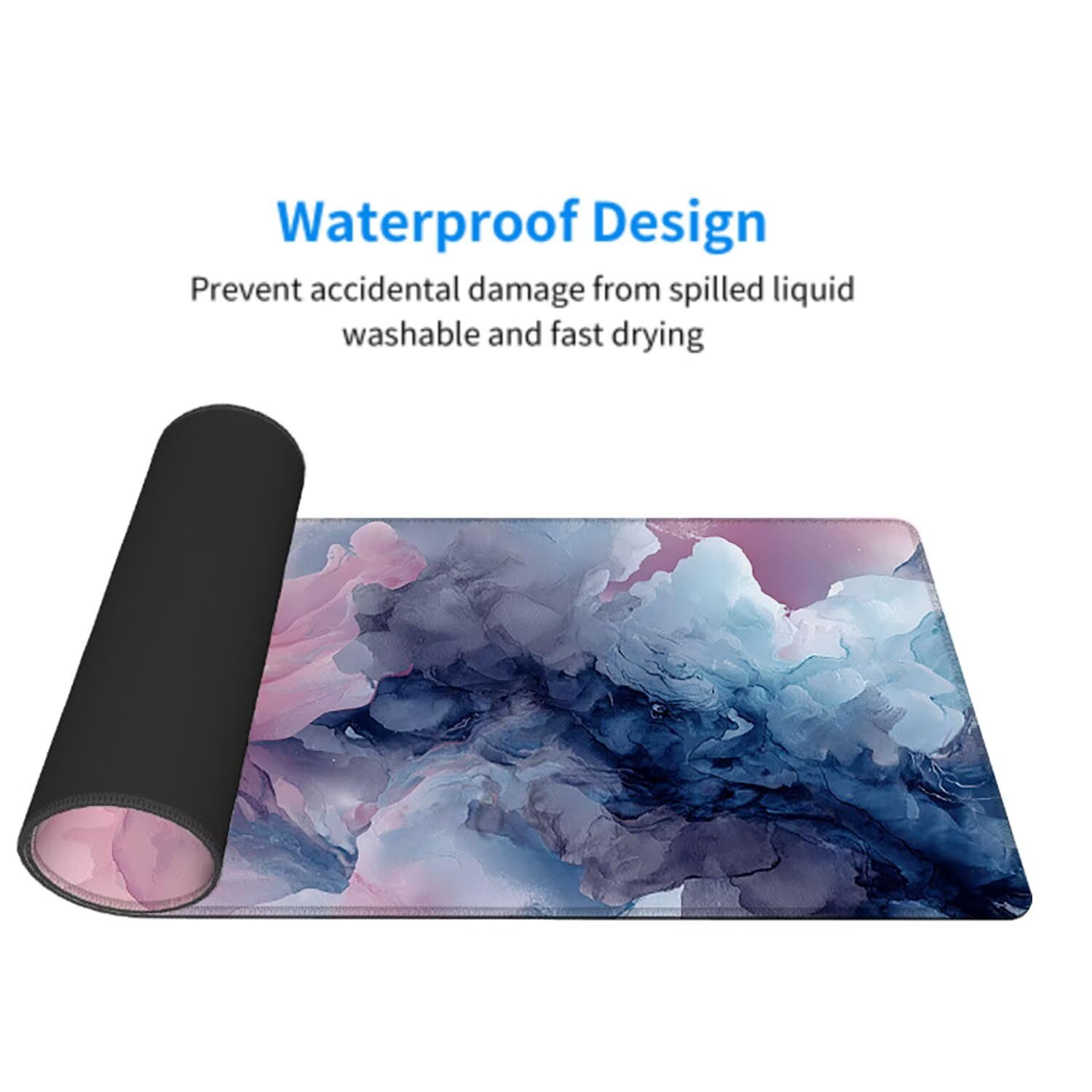 Abstrakcyjna podkładka pod mysz pod mysz pod mysz do gier XXL 1400 x 600 x 3 mm podkładka pod mysz różowa gumowa duża podkładka pod mysz dla graczy akcesoria wodoodporne PC, do klawiatury laptopa w